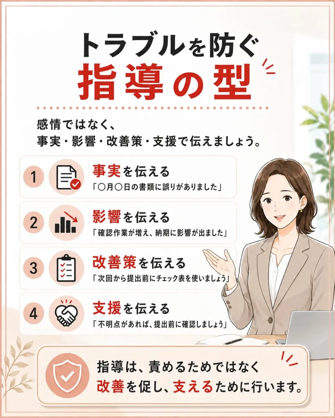 【その指導、伝え方は大丈夫ですか?】